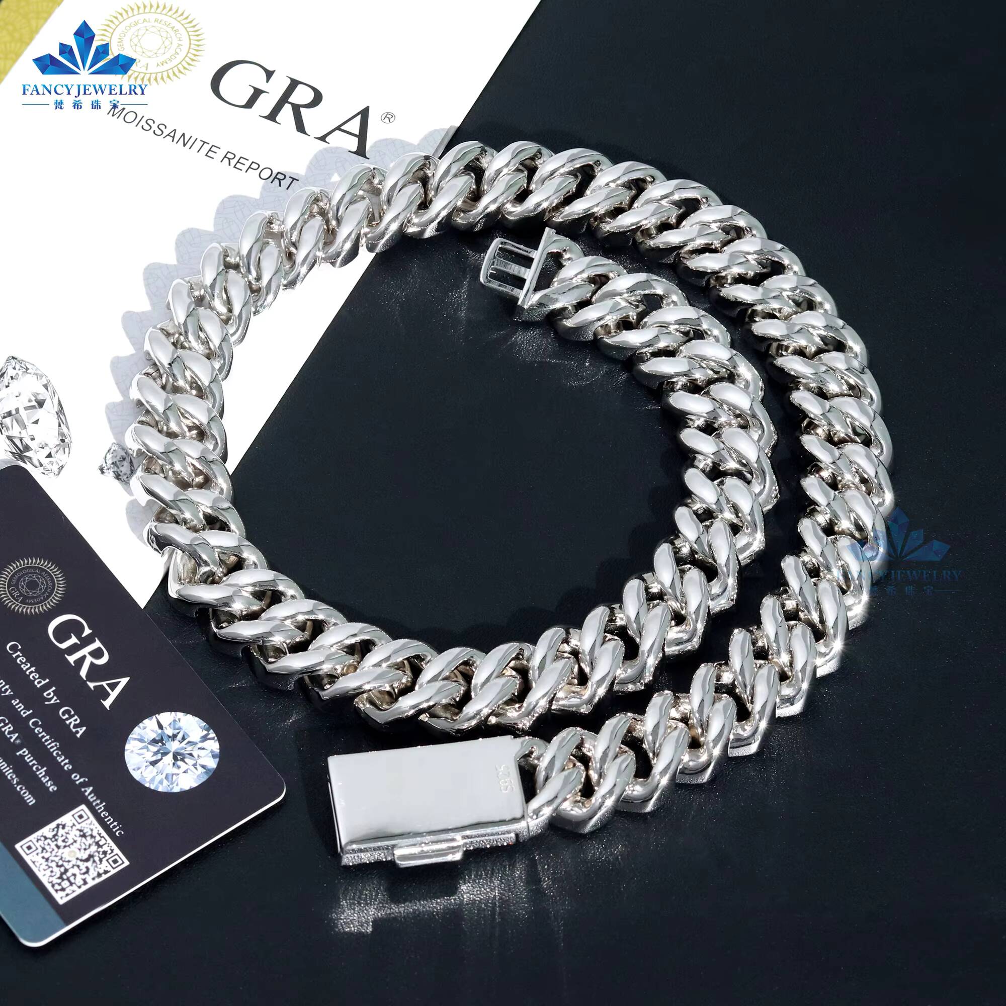 Perhiasan Fashion Mewah Hip Ho - Moissanite Cuban Link Chain Iced Out ulasan dan harga