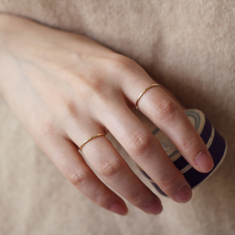 Cincin Tipis Minimalis Emas 14 - Lab Grown Diamond Ring 14K Gold ulasan dan harga