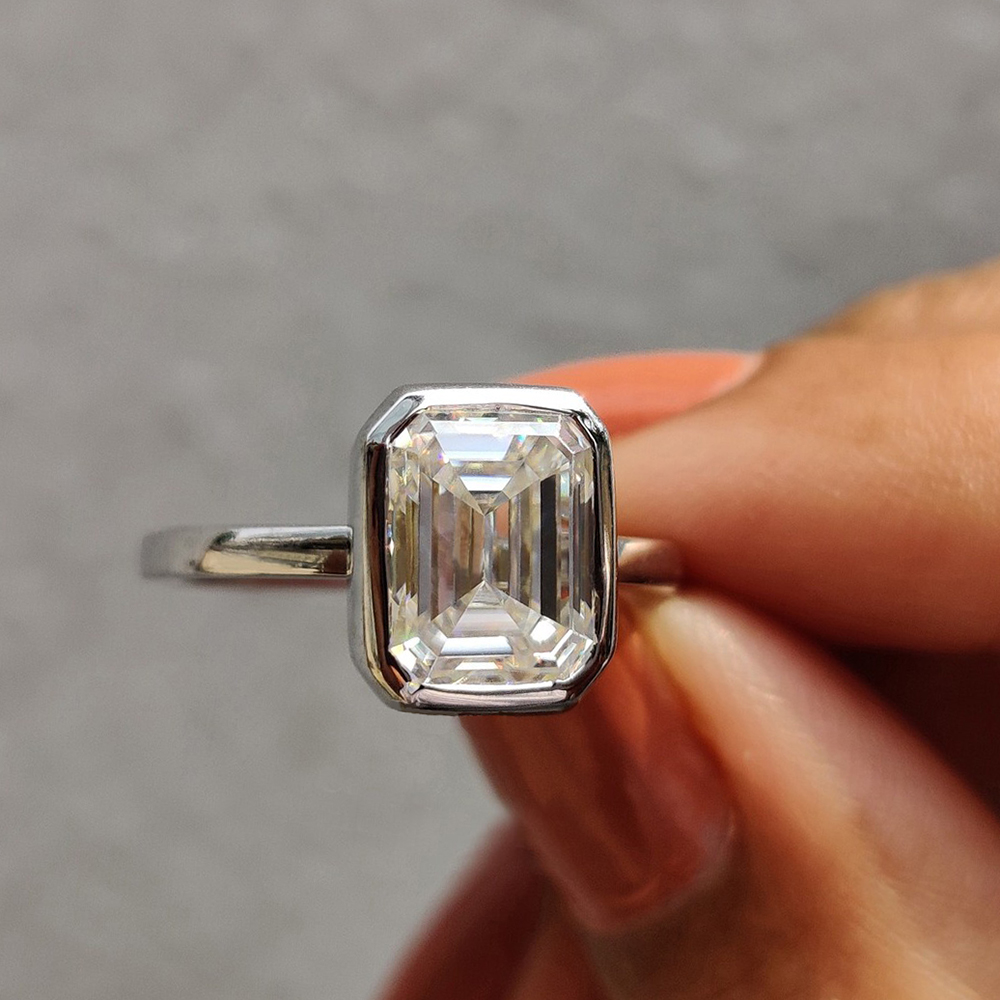 Cincin Pertunangan Moissanite  - Moissanite Engagement Ring 2 Carat D Vvs1 ulasan dan harga