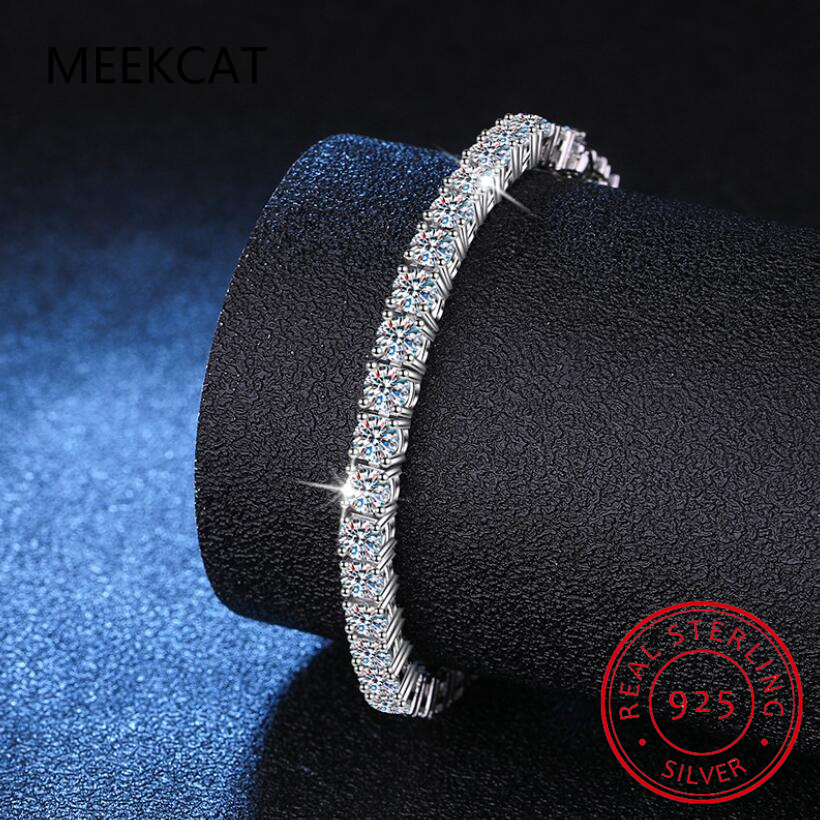 Gelang tenis Moissanite 3mm 4m - Moissanite Tennis Bracelet 925 Sterling ulasan dan harga