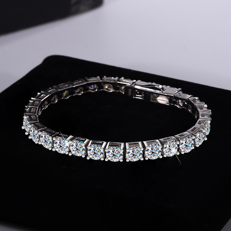 Gelang Tenis Moissanite 2-5mm  - Moissanite Tennis Bracelet 925 Sterling ulasan dan harga