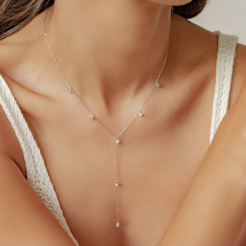 Anziw kalung rantai Moissanite - Moissanite Pendant Necklace Solitaire ulasan dan harga