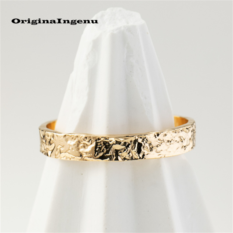14K Cincin Hammered Buatan Tan - Lab Grown Diamond Ring 14K Gold ulasan dan harga