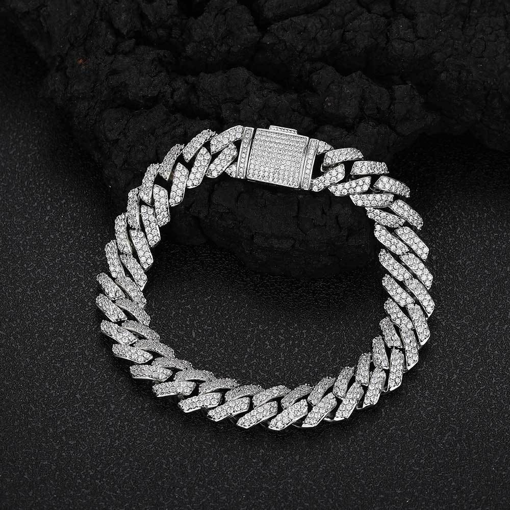 Perhiasan Berkualitas Tinggi 8 - Moissanite Cuban Link Chain Iced Out ulasan dan harga