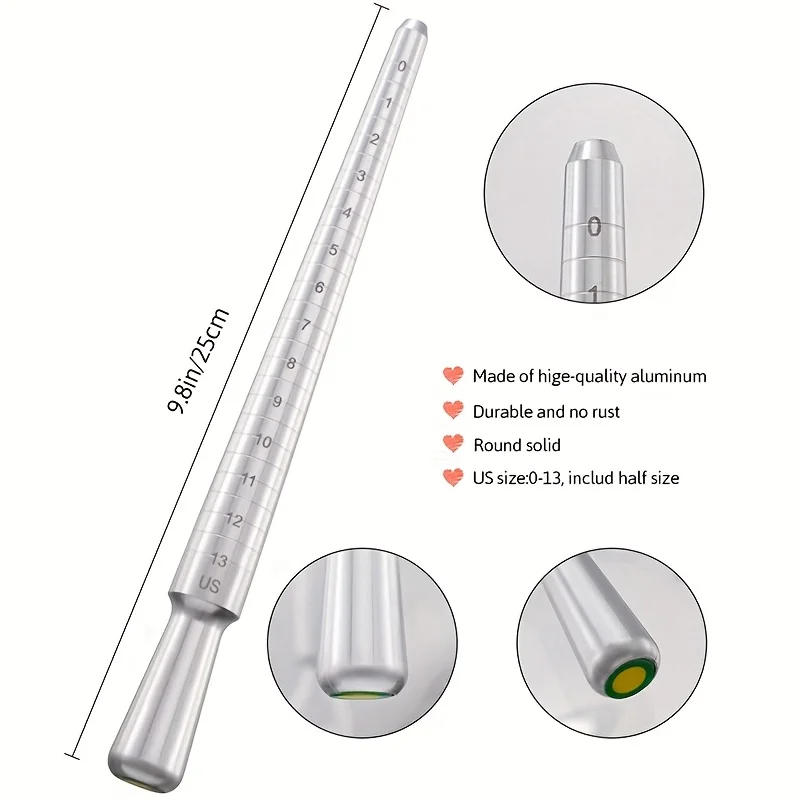 3 Buah Set Alat Ukur Cincin Pe - Ring Sizer Measuring Tool Mandrel Set ulasan dan harga