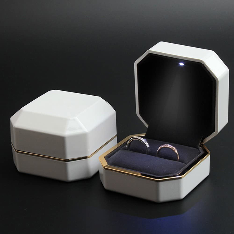 Kotak cincin mewah kotak hadia - Velvet Ring Box Led Light Proposal ulasan dan harga