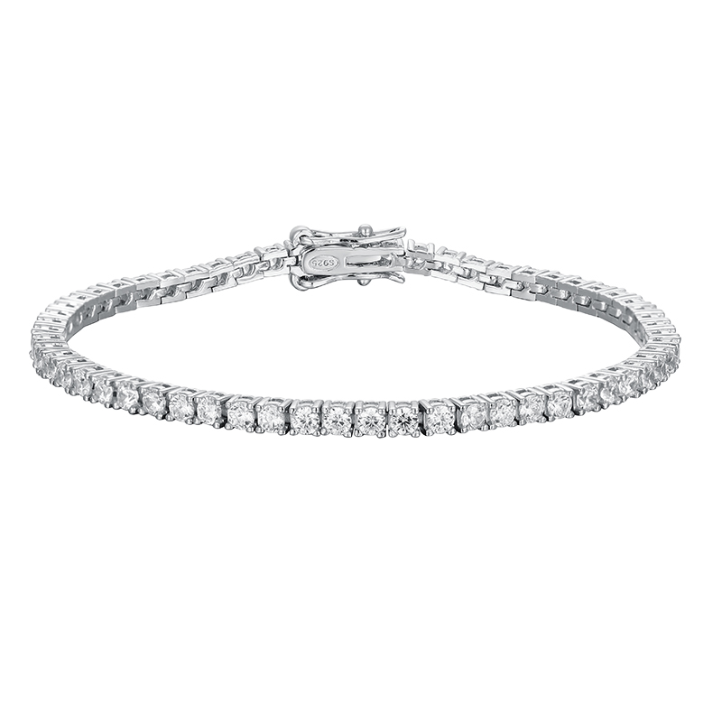 KNOBSPIN 2Mm Gelang Tenis Mois - Moissanite Tennis Bracelet 925 Sterling ulasan dan harga