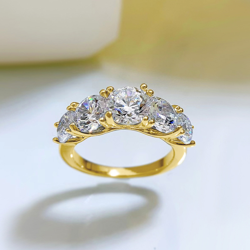 OXTAO Cincin Berlian Moissanit - Lab Grown Diamond Ring 14K Gold ulasan dan harga