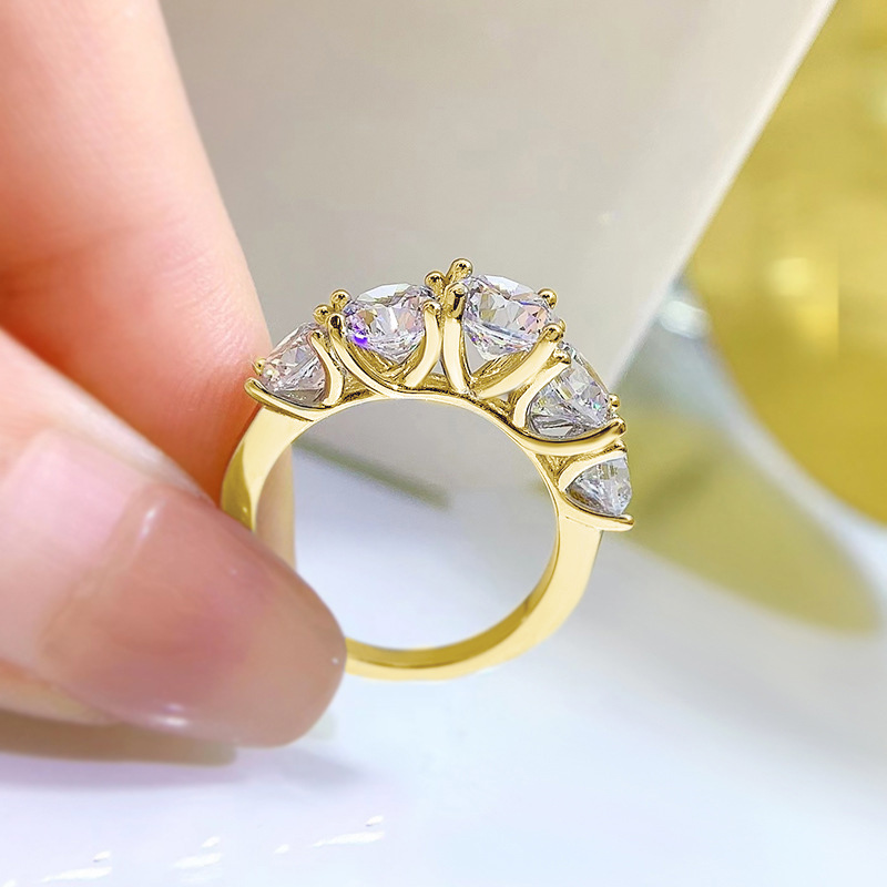 OXTAO Cincin Berlian Moissanit - Lab Grown Diamond Ring 14K Gold ulasan dan harga